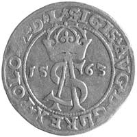 trojak 1563, Wilno, odmiana z małym monogramem królewskim, Kurp. 831 R, Gum. 622
