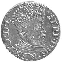 trojak 1585, Ryga, odmiana napisu CIVI RI, Kurp. 449 R, Gum. 814