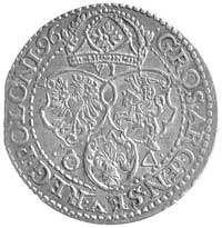 szóstak 1596 Malbork, podobny Kurp. 1430 ale odmiana z napisem SEv powstała wskutek wykruszenia si..