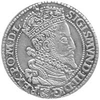 szóstak 1599, Malbork, odmiana z dużą głową króla, Kurp. 1435 R4, Gum. 1153, rzadki, patyna