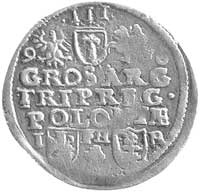 trojak 1596, Poznań, odmiana z datą po bokach Orła i Pogoni, Wal. XXXI 5 R2, Kurp. 895 R, moneta n..
