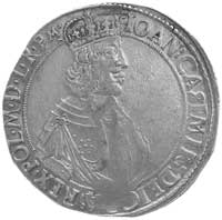 talar 1649, Kraków, na awersie półpostać króla w ozdobnej zbroi, Kurp. 557 R4, Dav. 4331, T. 50, m..