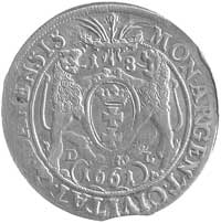 ort 1661, Gdańsk, Kurp. 866 R, Gum. 1912, moneta wybita z końcówki blachy