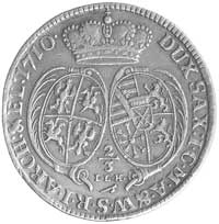 2/3 talara (gulden) 1710, Drezno, Dav. 825, Merseb. 1483