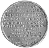 1/3 talara (1/2 guldena) 1727, Drezno, Kam. 639 R3, Merseb. 1660, moneta wybita z okazji śmierci k..
