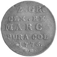 2 grosze srebrne 1776, Warszawa, Plage 263, rzadkie