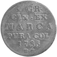 2 grosze srebrne 1785, Warszawa, Plage 270, rzadkie