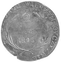 2 złote 1813, Zamość, odmiana z odwróconą literą N, Plage 123, ładna stara patyna