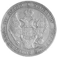 1 1/2 rubla = 10 złotych 1833, Petersburg, Plage 313, drobne uderzenie na rancie