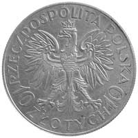10 złotych 1933, Traugutt, wypukły napis PRÓBA, Parchimowicz P-155a, wybito 100 sztuk, srebro, 21...