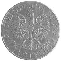 10 złotych 1933, Sobieski, wypukły napis PRÓBA, Parchimowicz P-153a, wybito 100 sztuk, srebro, 21...