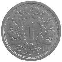 1 złoty 1928, Nominał w wieńcu z liści dębowych,