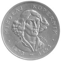 100 złotych 1973, Mikołaj Kopernik, wypukły napis PRÓBA, moneta wybita stemplem zwykłym, Parchimow..