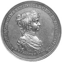 medal Ludwiki Karoliny Radziwiłłówny z 1675 r., autorstwa Jana Höhna jun., Aw: Popiersie księżnicz..