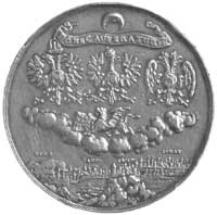 medal autorstwa Jana Höhna jun., wybity w 1684 r., z okazji utworzenia przez Polskę, Austrię, Rosj..