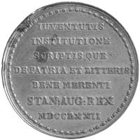 medal autorstwa J. F. Holzhaeussera poświęcony Karolowi Wyrwiczowi rektorowi Collegium Nobilium i ..