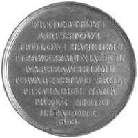 medal autorstwa Jana Ligbera wybity w 1808 r. i dedykowany księciu warszawskiemu Fryderykowi Augus..