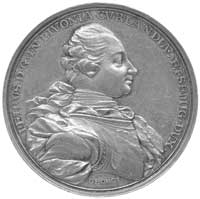 Piotra Biron- założenie gimnazjum w Mitawie 1775 r.- medal autorstwa Nikolausa Georgi, Aw: Popiers..