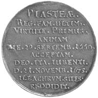 Jerzy Wilhelm Brzeski- medal autorstwa Samuela Kollera wybity w 1675 roku z okazji śmierci ostatni..