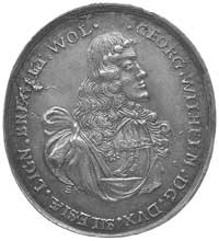 Jerzy Wilhelm Brzeski- medal autorstwa Samuela Kollera wybity w 1675 roku z okazji śmierci księcia..