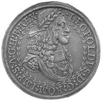 Leopold 1657- 1705, dwutalar b. r. (1680), Hall, Aw: Popiersie, Rw: Orzeł tyrolski, Dav.3246, Heri..