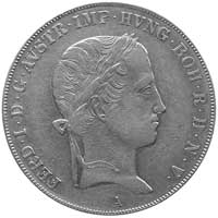 Ferdynand I 1835- 1848, talar 1843, Wiedeń, Aw: Głowa, Rw: Orzeł cesarski, Herinek 140