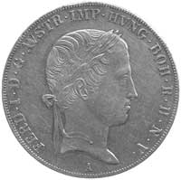 Ferdynand I 1835- 1848, talar 1845, Wiedeń, Aw: Głowa, Rw: Orzeł cesarski, Herinek 145, minimalne ..