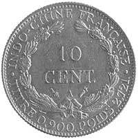 10 centów 1885, Aw: Siedząca Wolność, Rw: W wieńcu nominał, wyceniona w katalogu j.w. w stanie XF ..