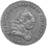 Jerzy III 1760- 1820, 1/6 talara 1786, Clausthal, Aw: Głowa, Rw: Tarcza herbowa, Welter 2835