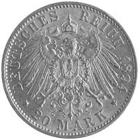 Albert 1873- 1902, 20 marek 1894, Müldenhütten, Aw: Głowa, Rw: Orzeł, J.264, złoto 7.95 g