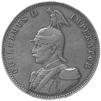 1 rupia 1890, Berlin, Aw: Popiersie cesarza, Rw: Tarcza herbowa, J.713
