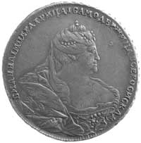 rubel 1737, Aw: Popiersie, Rw: Orzeł dwugłowy, U