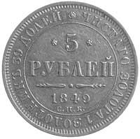 5 rubli 1849, Petersburg, Fr.138, Uzdenikow 230, złoto 6.48 g