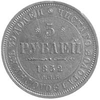 5 rubli 1852, Petersburg, Fr.138, Uzdenikow 234,