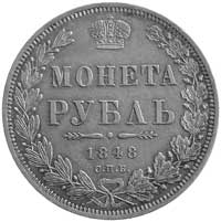 rubel 1848, Petersburg, Uzdenikow 1659, patyna