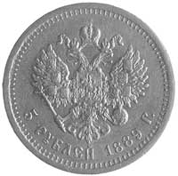 5 rubli 1889, Petersburg, Fr.151, Uzdenikow 301,