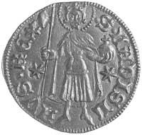 goldgulden, Nagybanya (1404- 1405), Nagybanya, Aw: Tarcza herbowa i napis, Rw: Stojący św. Ładysła..