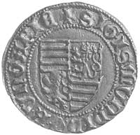 goldgulden (1404- 1405), Offenbanya, Aw: Tarcza herbowa i napis, Rw: Stojący św. Ładysław i napis ..