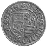 goldgulden (1429-1436), Aw: Tarcza herbowa i napis, Rw: Stojący św. Ładysław i napis w otoku; w po..