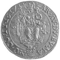 dukat 1617, Krzemnica, Aw: Cesarz stojący w prawo i napis w otoku, w polu K-B, Rw: Madonna z Dziec..