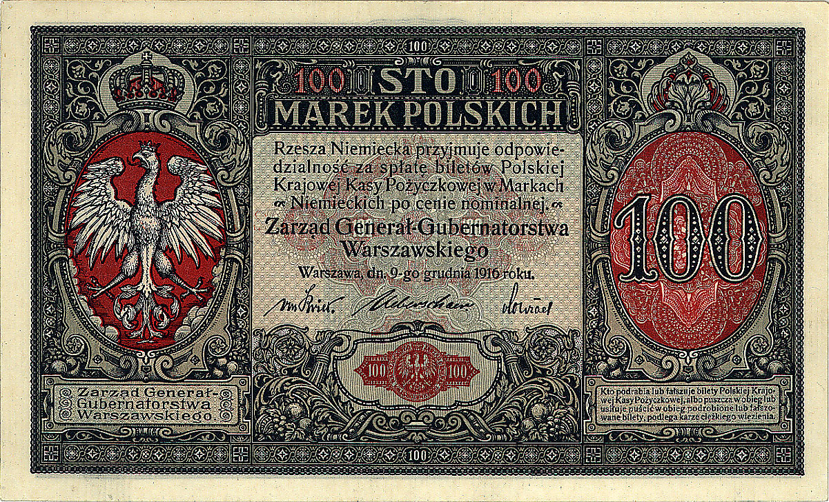 100 marek polskich 9.12.1916, \Generał, Pick 15