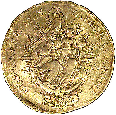 dwudukat 1765, Krzemnica, Herinek 61, Fr. 73, złoto, 6.86 g, gięty