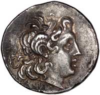 Królestwo Tracji, Lizymach 323- 281 pne, tetradrachma, mennica Byzantion, Aw: Głowa Aleksandra Wie..