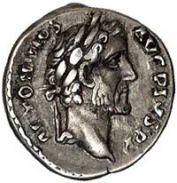 Antonin Pius 138- 161, denar, Aw: Popiersie w wieńcu i napis w otoku ANTONINVS AVG PIVS PP, Rw: Li..