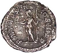 Septymiusz Sewer 193- 211, denar, Aw: Popiersie w wieńcu w prawo i napis w otoku SEVERVS PIVS AVG,..