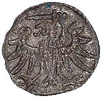 denar 1551, Gdańsk, Kurp. 922 R6, Gum. 640 R, T. 25, moneta bardzo rzadka i ładnie zachowana
