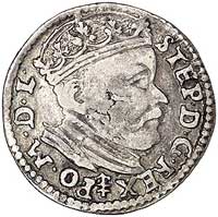 trojak 1585, Wilno, odmiana z herbem Lis pod popiersiem króla, Kurp. 313 R1, Gum. 763