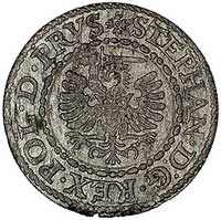 szeląg 1579, Gdańsk, Kurp. 373 R, Gum. 788, ładny egzemplarz