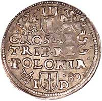 trojak 1589, Poznań, Wal. II 5, Kurp. 558 R1, ładny egzemplarz ze starą patyną