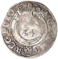 półtorak 1614, Bydgoszcz, odmiana z cyfrą Z4 pod Orłem, Kurp. 416 R3, Gum. 957, moneta wybita z ko..